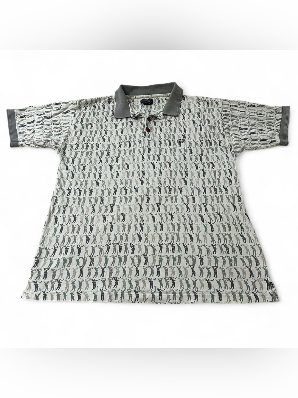 Vintage 90s Givenchy Golf All Over Print Polo Size Medium